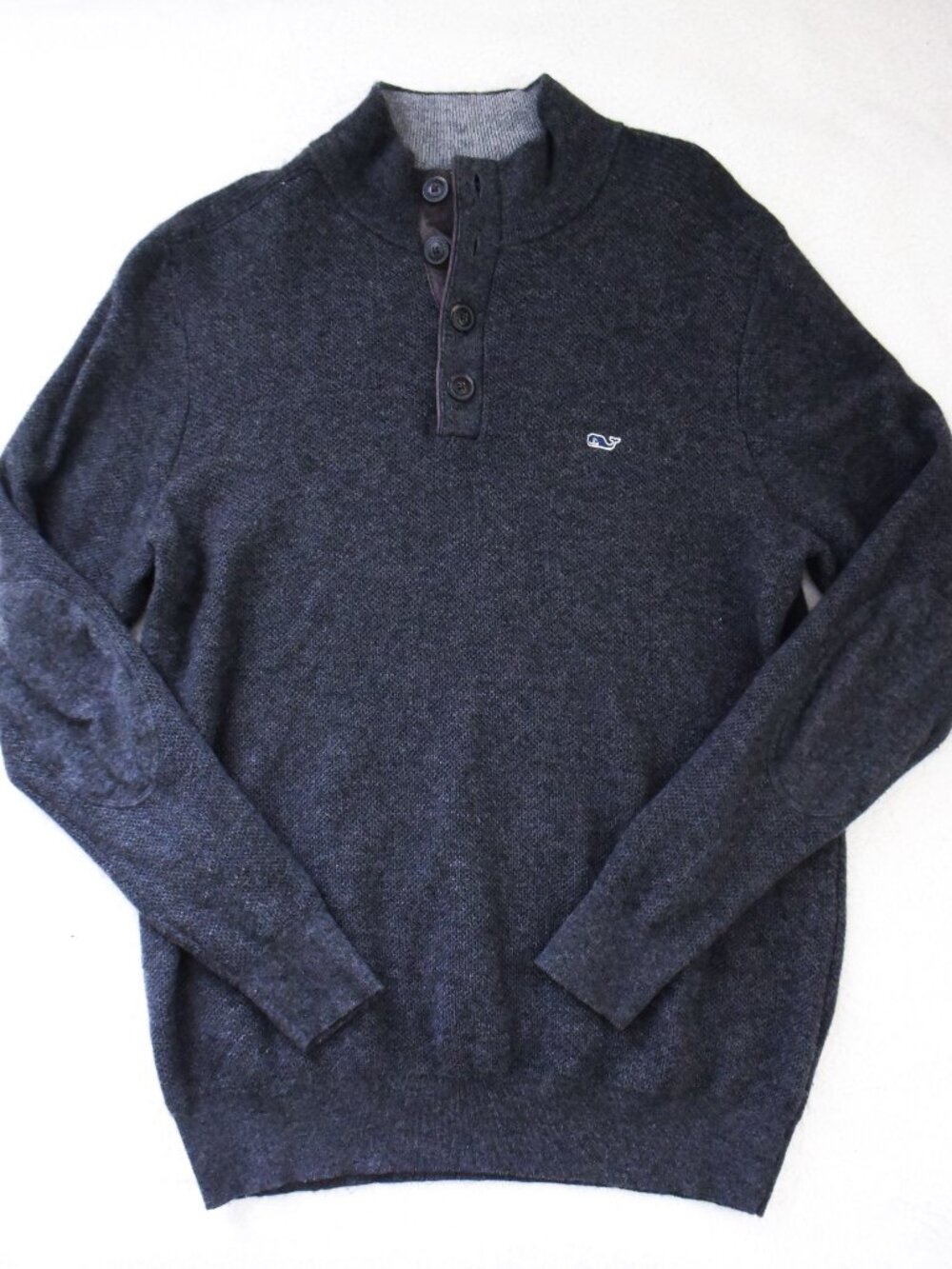 *Vineyard Vines* MENS - Charcoal Gray Button CASHMERE Sweater - Medium